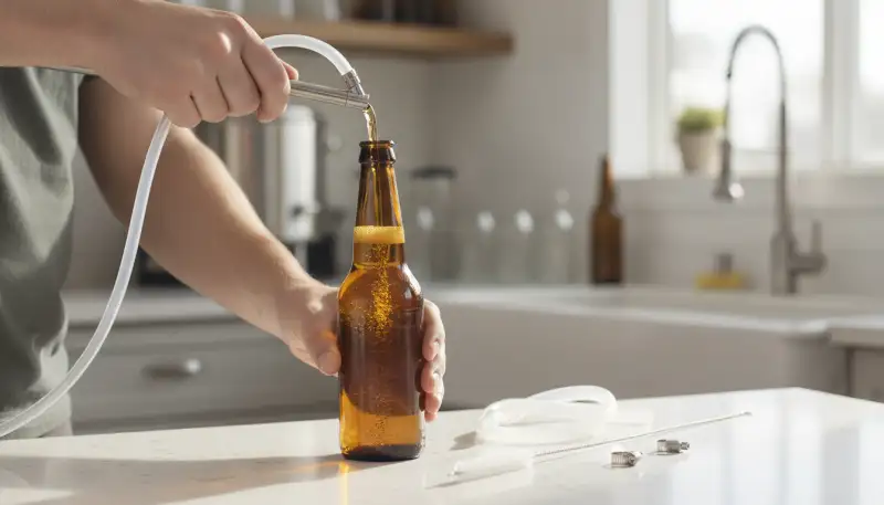 Abfüllröhrchen: Sauberes Bier abfüllen