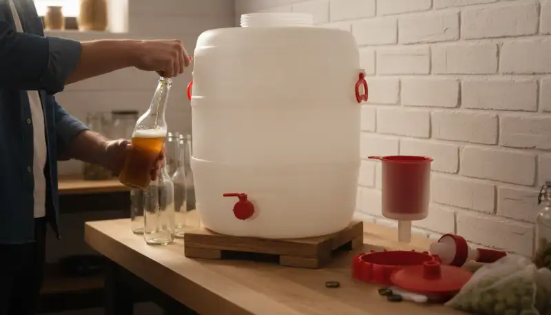 Das transparente 80-Liter-Getränkefass mit Auslaufhahn: Dein Schlüssel zur mühelosen Großproduktion